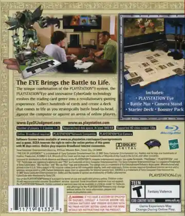 Eye of Judgment, The (USA) (v3.00) (Disc) (Update) box cover back